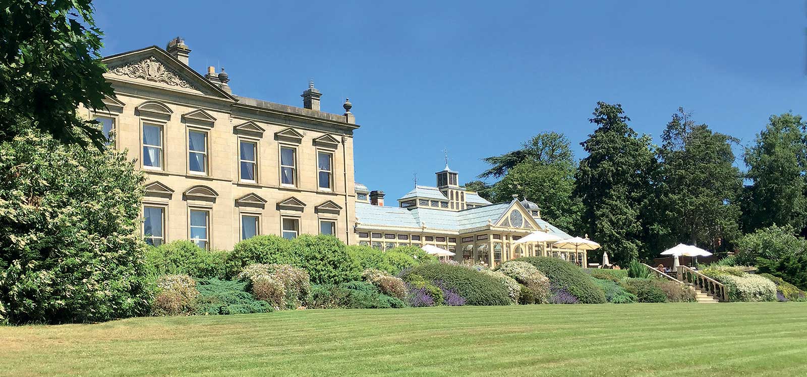The outside of Kilworth House facing out on to the gardens