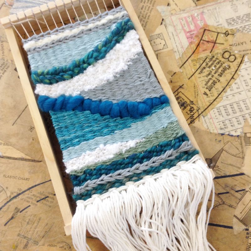 Yarn weaving, a craft activity you can do at Leicestershire Craft Centre